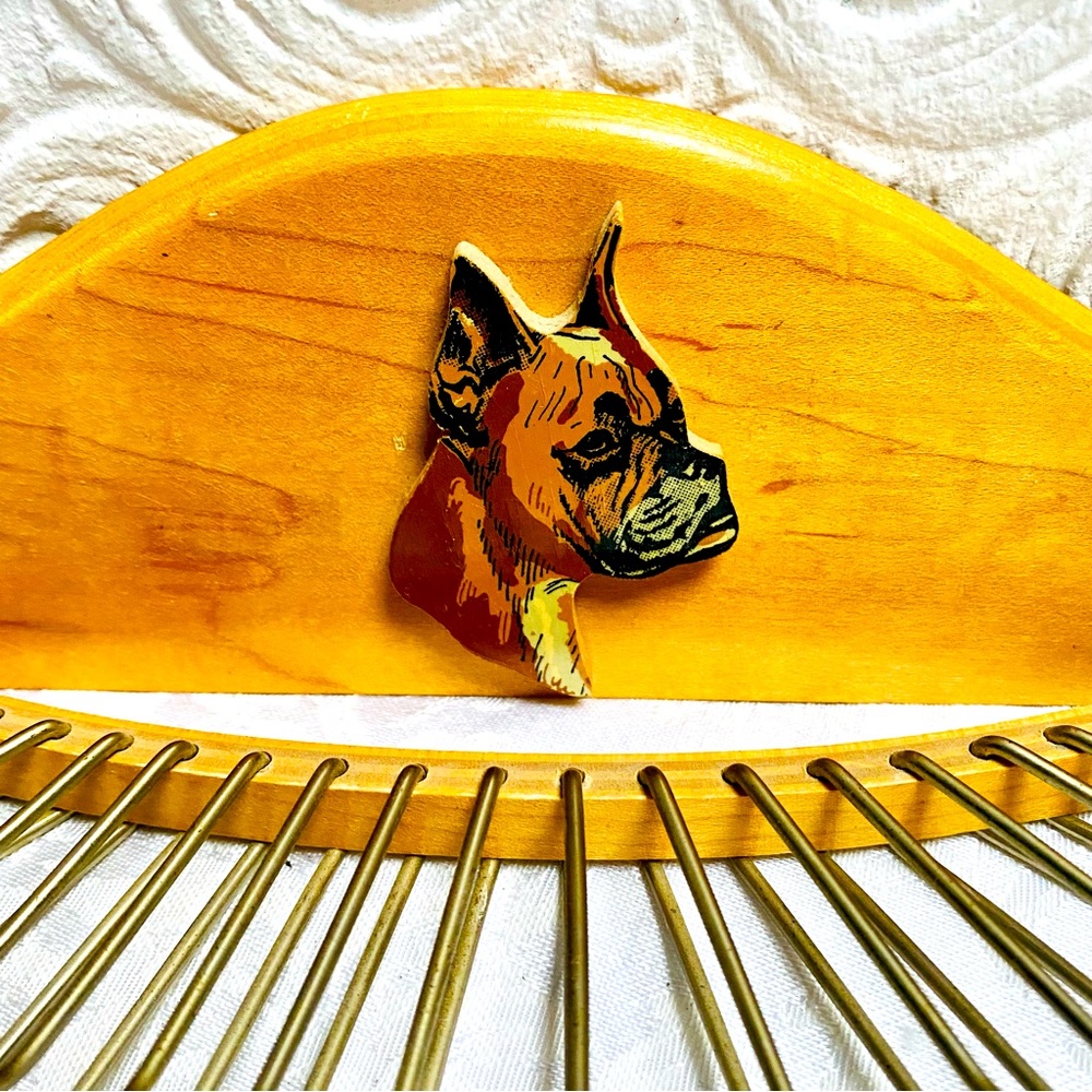 Vintage Mid Century 1950’s Bulldog Tie Rack